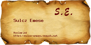 Sulcz Emese névjegykártya